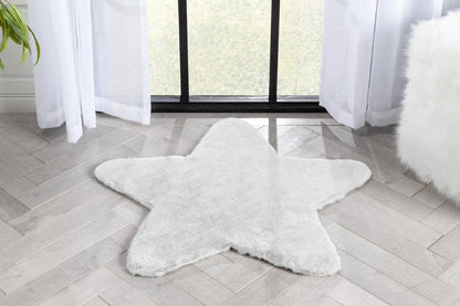 Crest Modern Glam Faux Fur Plush White Shag Rug Well Woven