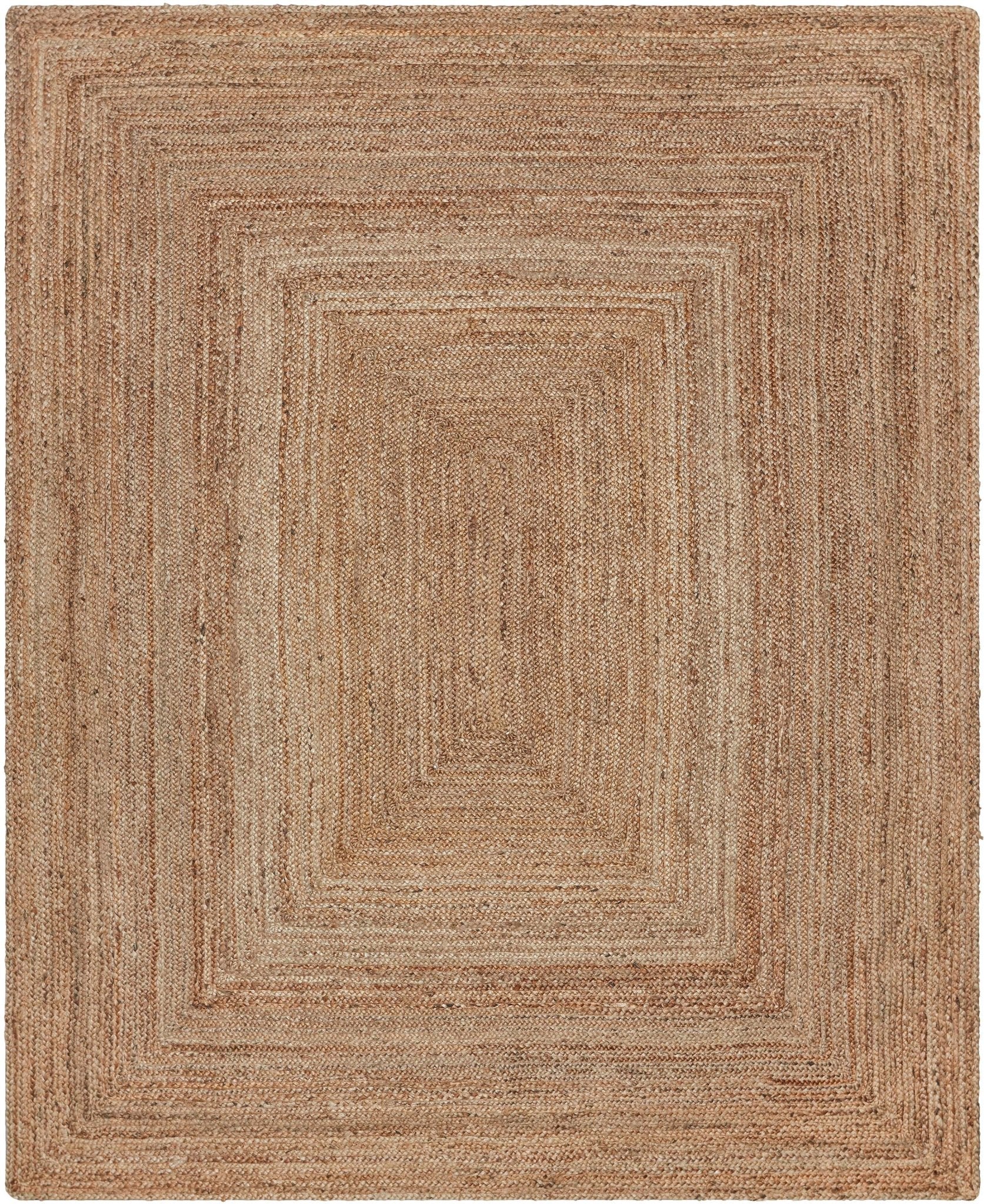 Jemma Natural-Fiber Braided Pattern Natural Hand-Woven Chunky-Textured Rug Well Woven