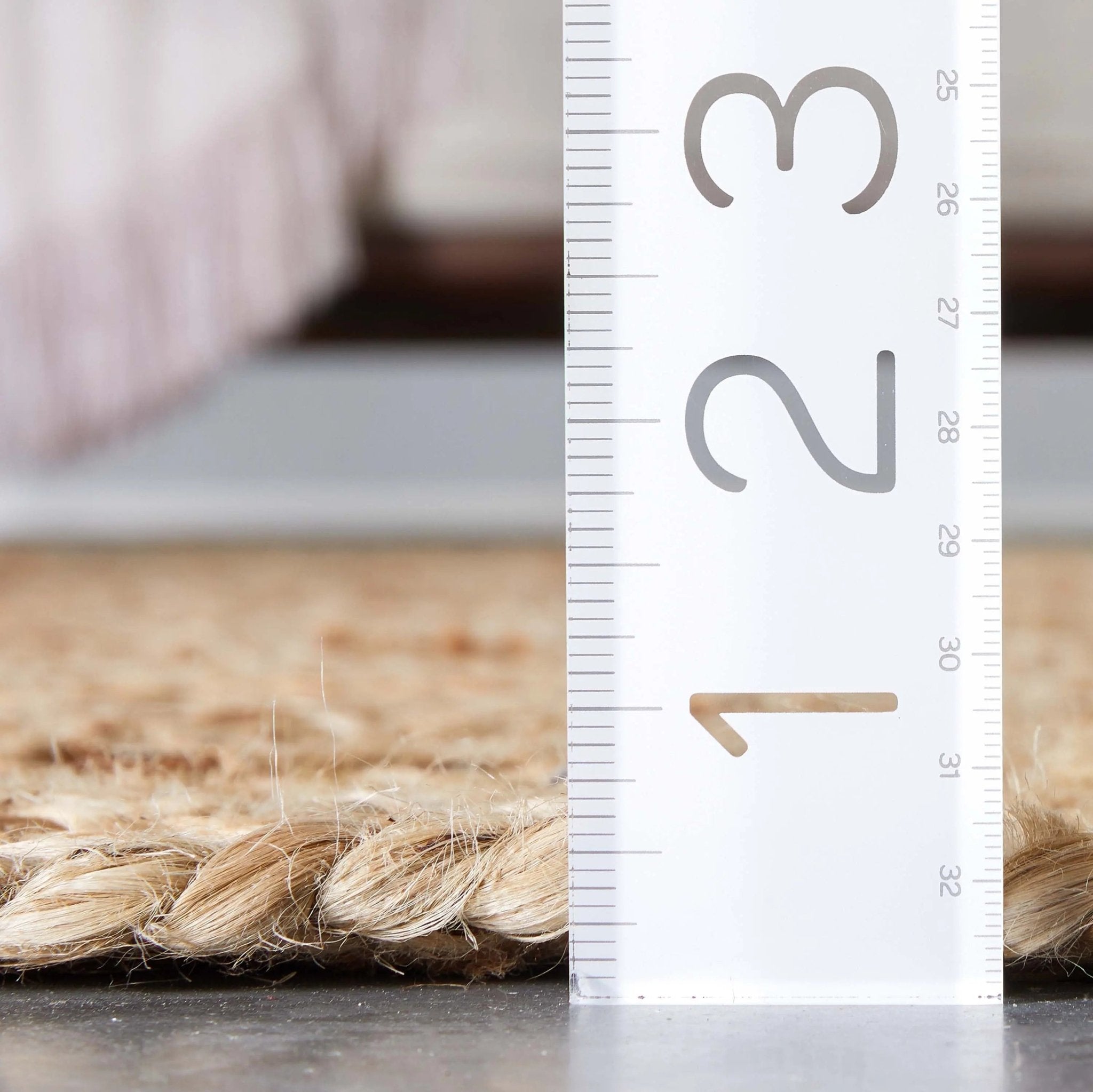 Jemma Natural-Fiber Braided Pattern Natural Hand-Woven Chunky-Textured Rug Well Woven