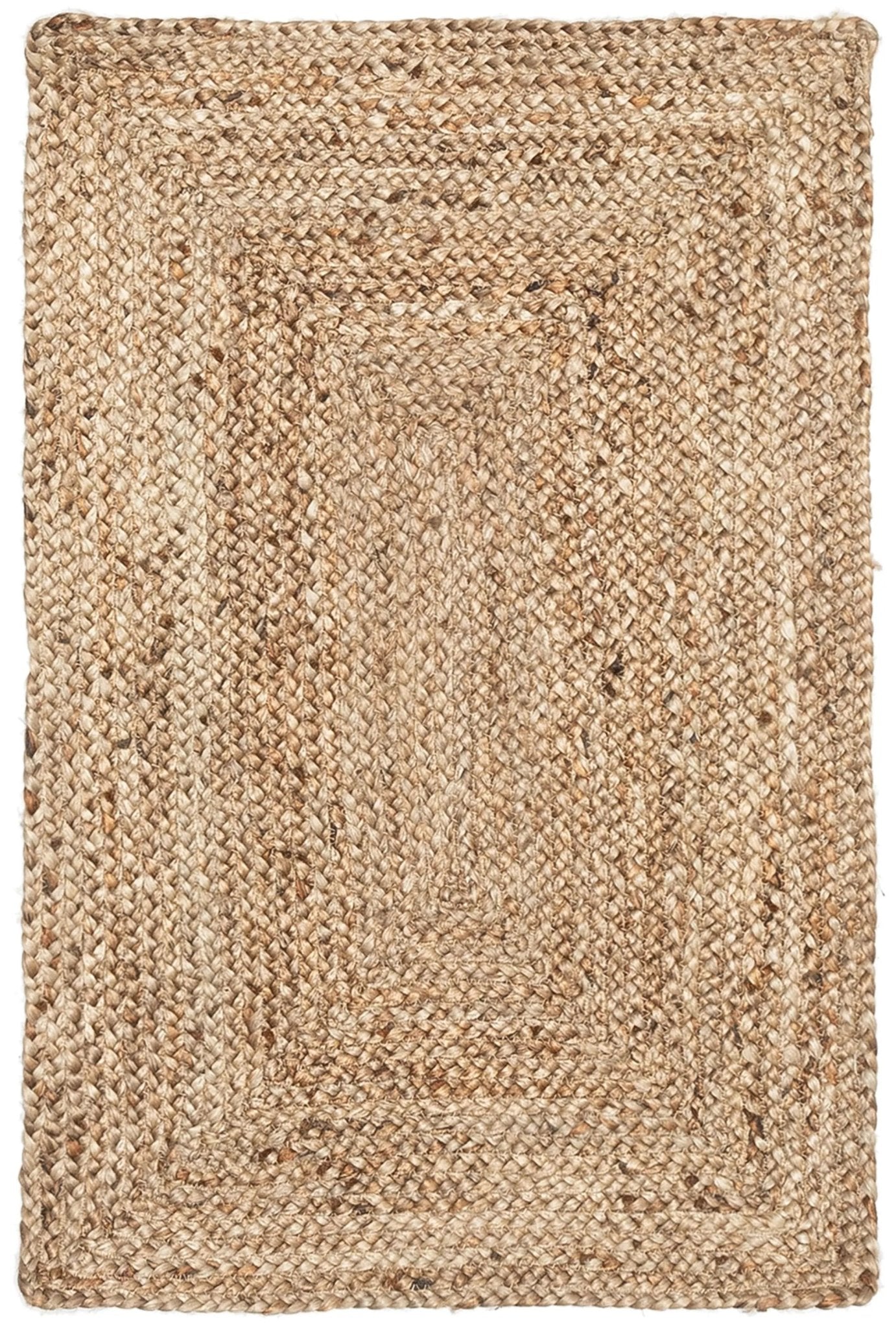 Jemma Natural-Fiber Braided Pattern Natural Hand-Woven Chunky-Textured Rug Well Woven