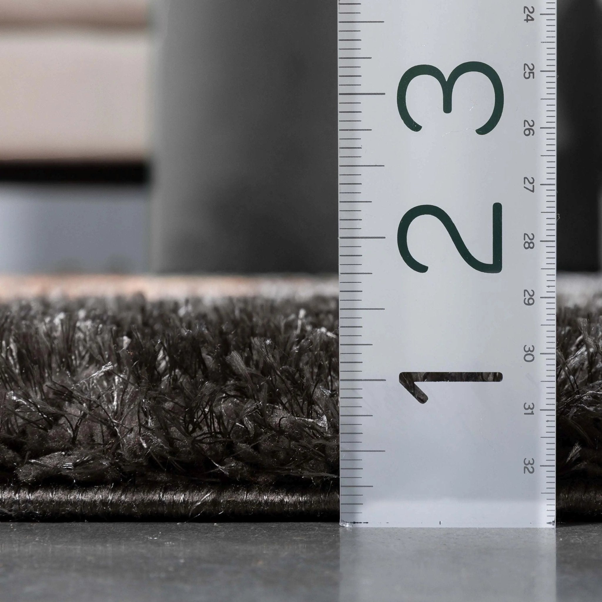 Luz Modern Geometric Grey Orange 3D Textured Thick & Soft Shag Rug Well Woven