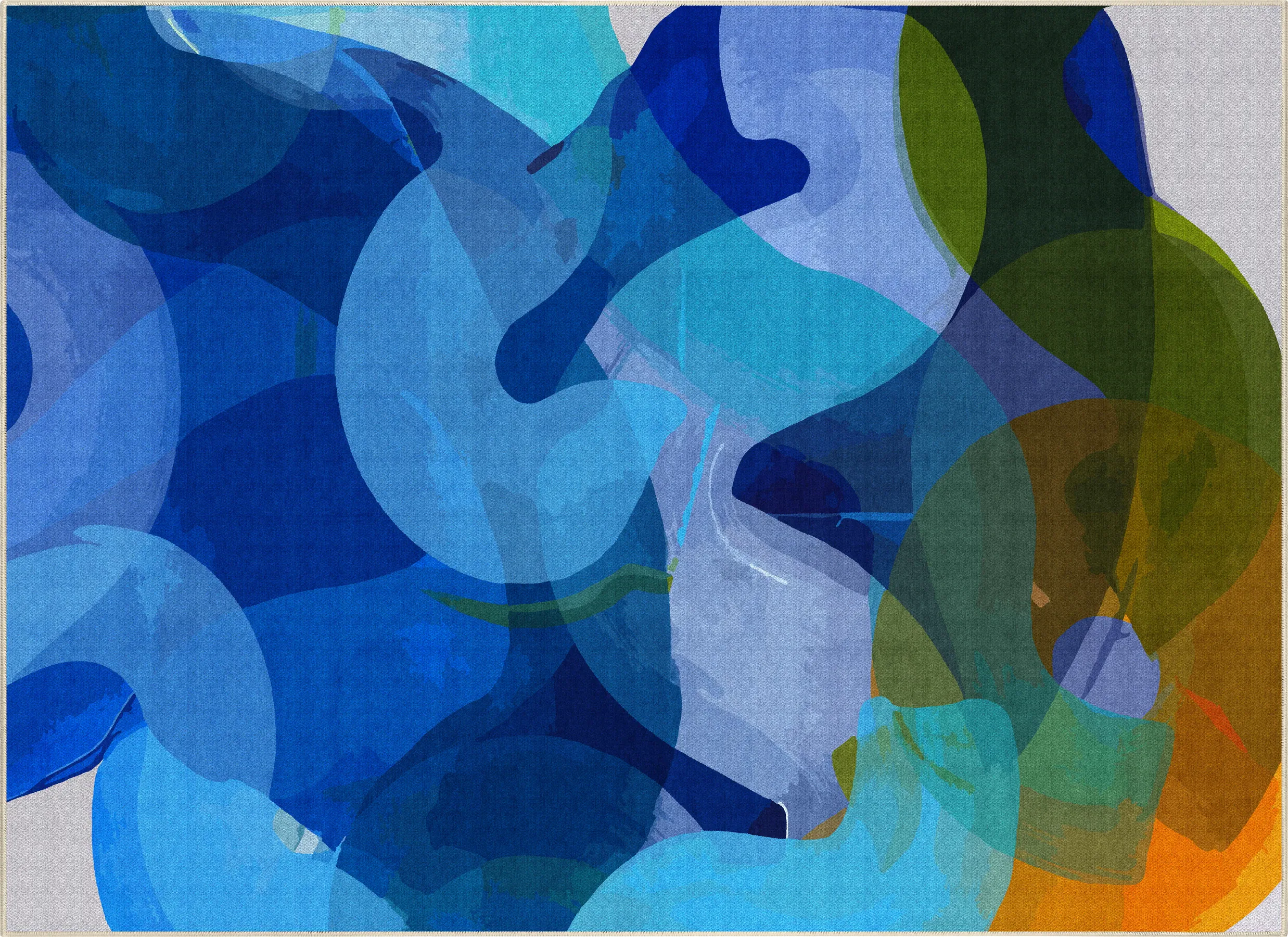 Overhead view of the Don't Overthink rug by Claire Desjardins.