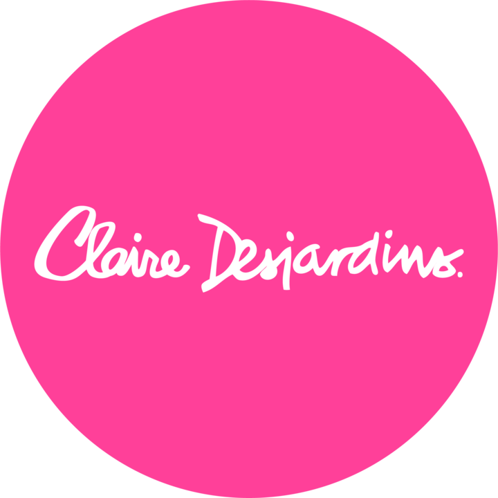 Claire Desjardins logo stamp.
