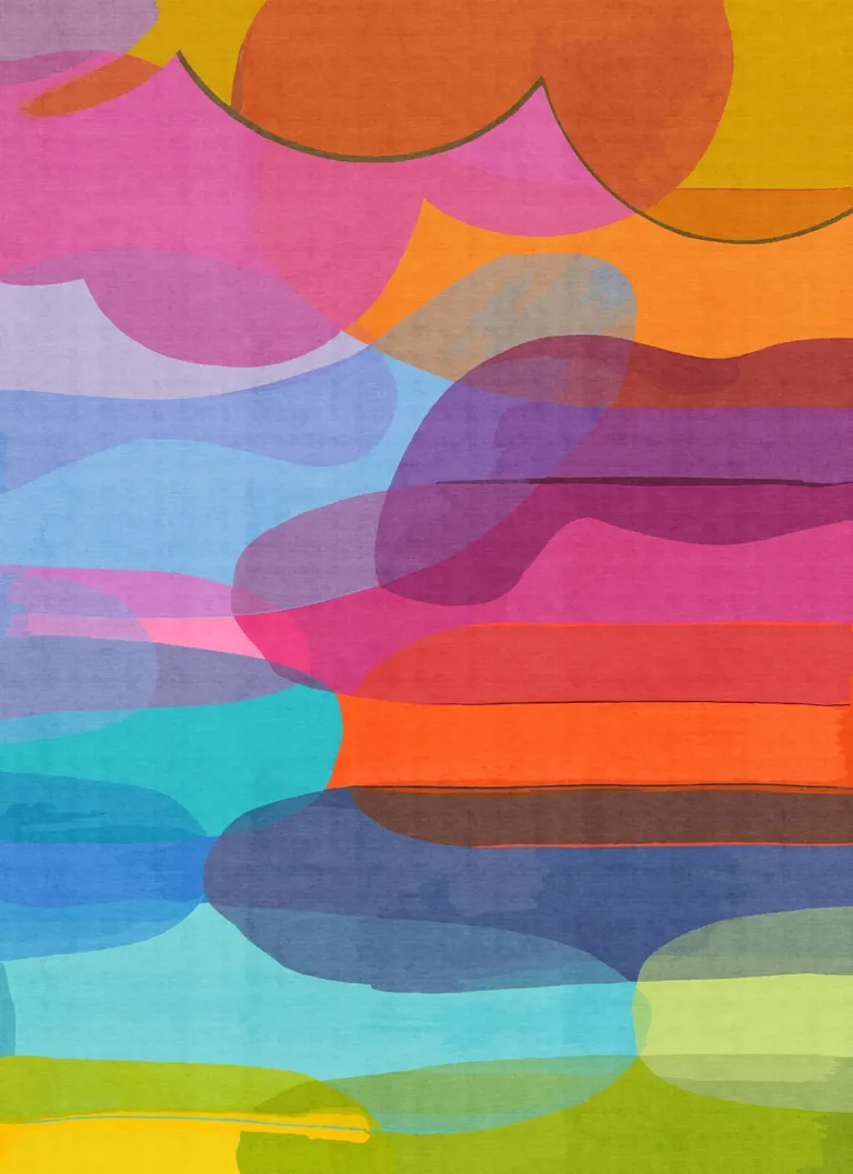Honey I'm Home abstract rug artwork by Claire Desjardins.